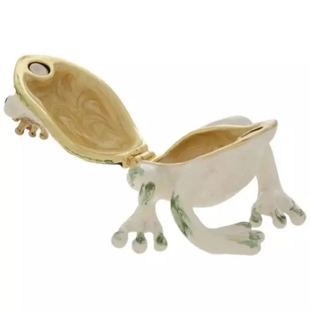 New! Crowned Frog Jewelry Box Trinket Dish NWT - Picture 3 of 8